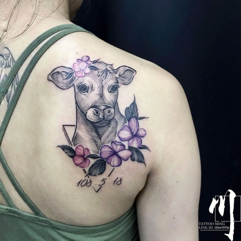 Back Cow Tattoo