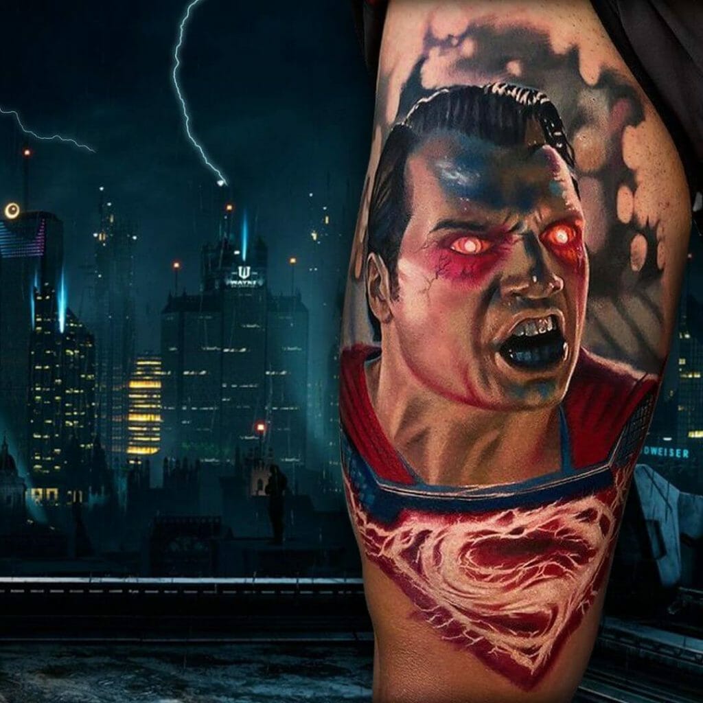 Badass Man Of Steel Super Tattoo Idea