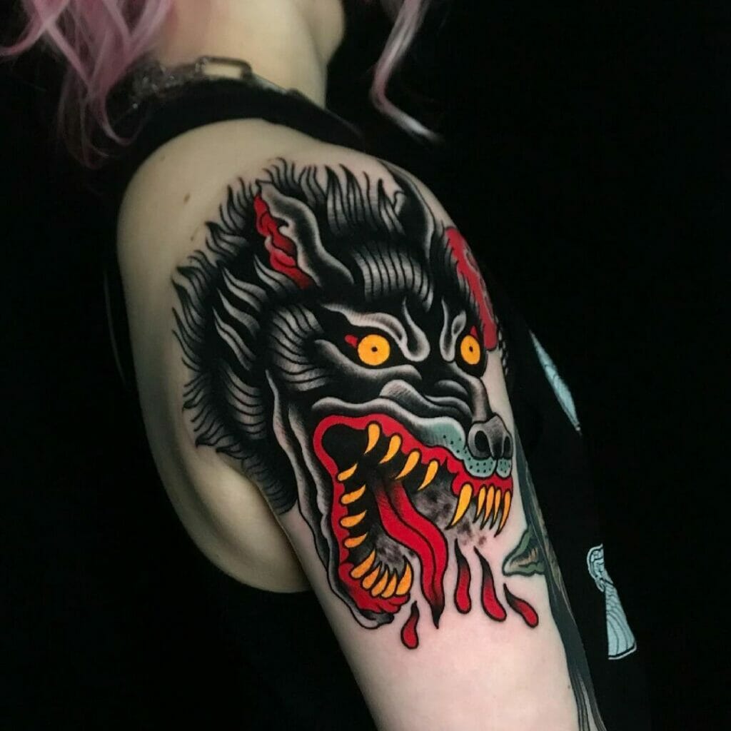 Badass Wolf Monster Ink Tattoo