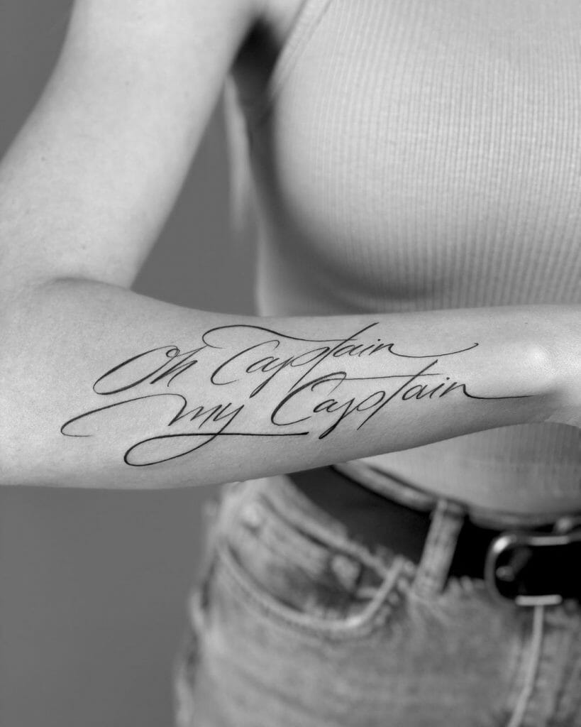 Beautiful Movie Quote Calligraphy Tattoos for Fans