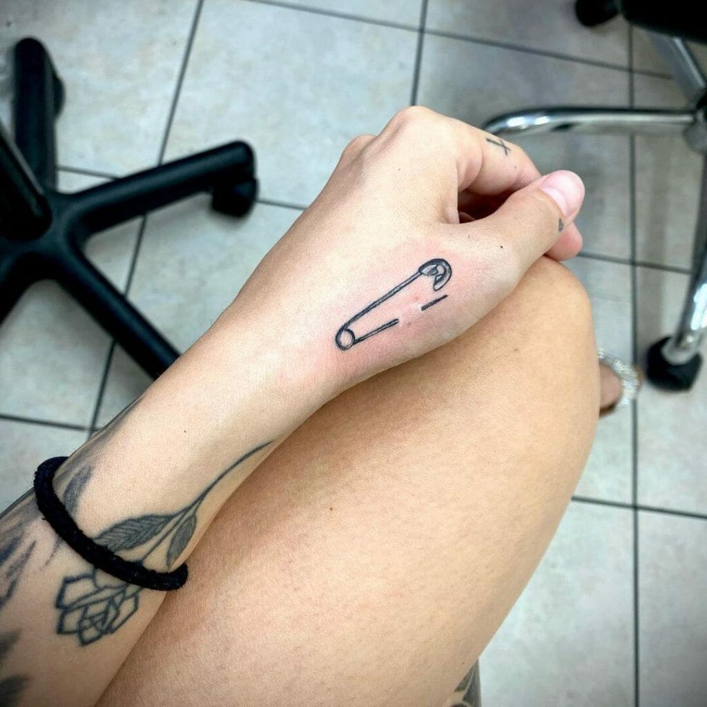 Beautiful Safety Pin Tattoo That Looks Like It Is Actually On Your Skin