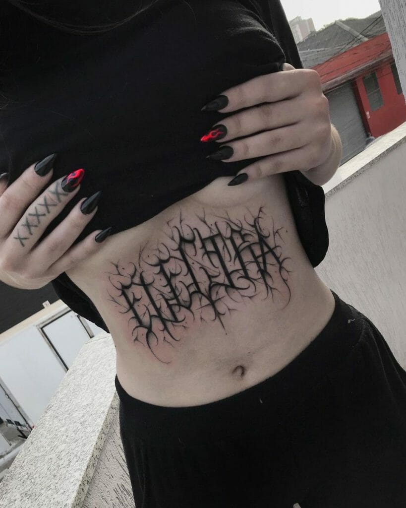 Beautiful Torso Calligraphy Tattoos for the Brave Ones