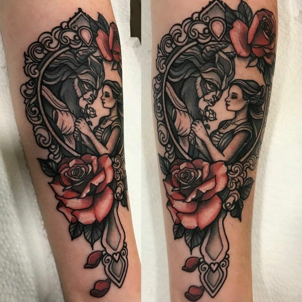 Beauty And The Beast Mirror Tattoo