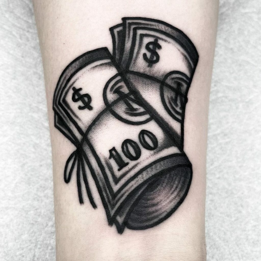 Best Minimal Money Hand Tattoo