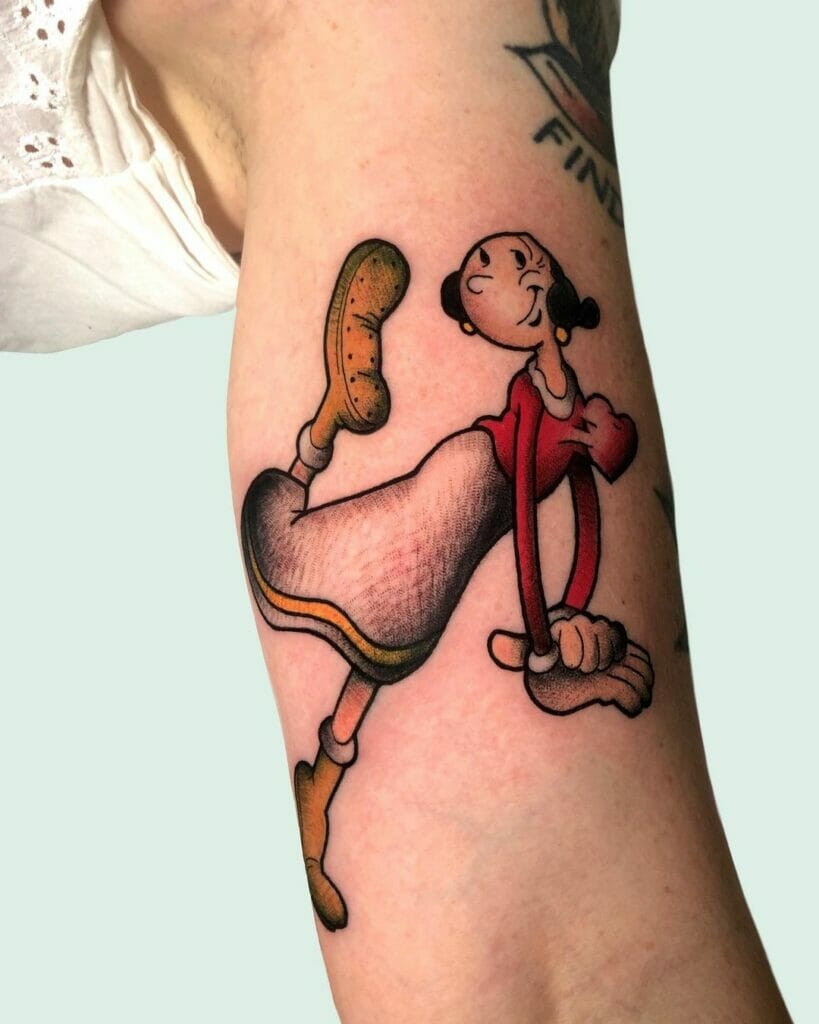 Best Olive Oyl Tattoo for Popeye Fans