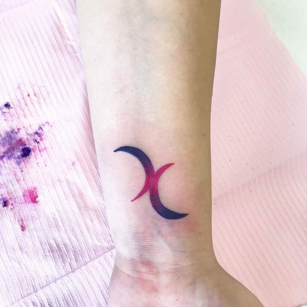 Bi Pride Double Moon Tattoo