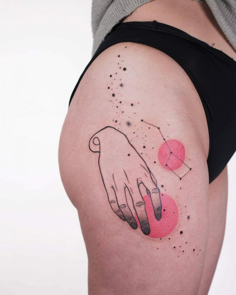 Big Dipper Tattoo With The Hand Of God