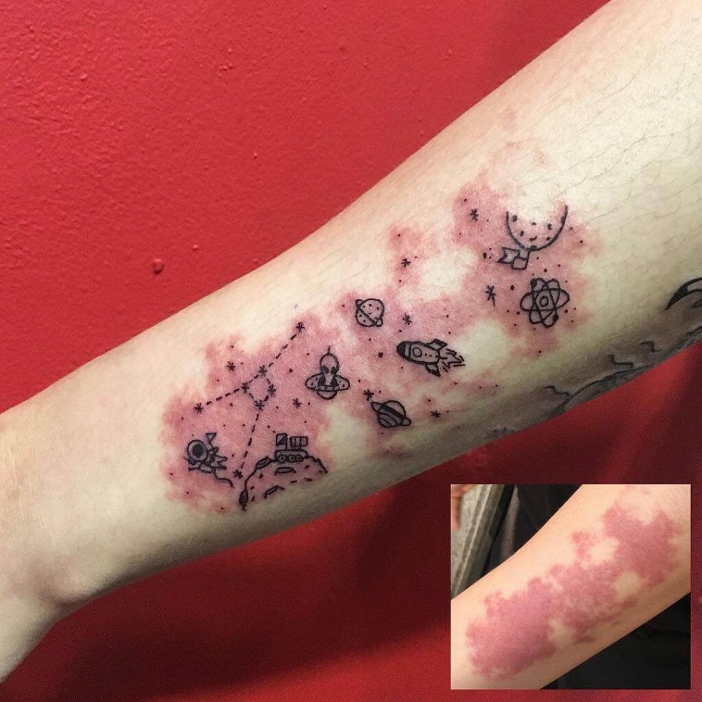 Birthmark Cover-up Space Tattoo