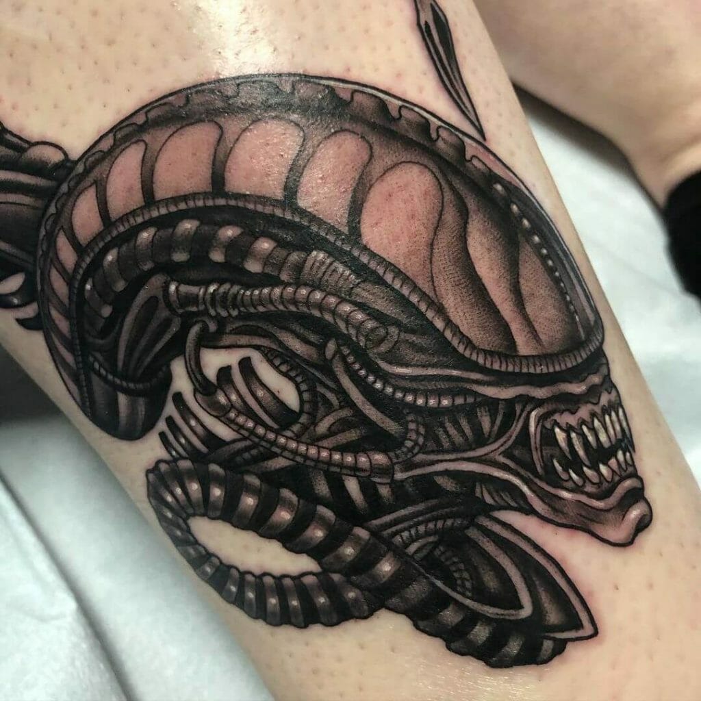 Black Alien or Xenomorph Tattoo