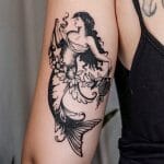 Black Mermaid Tattoo
