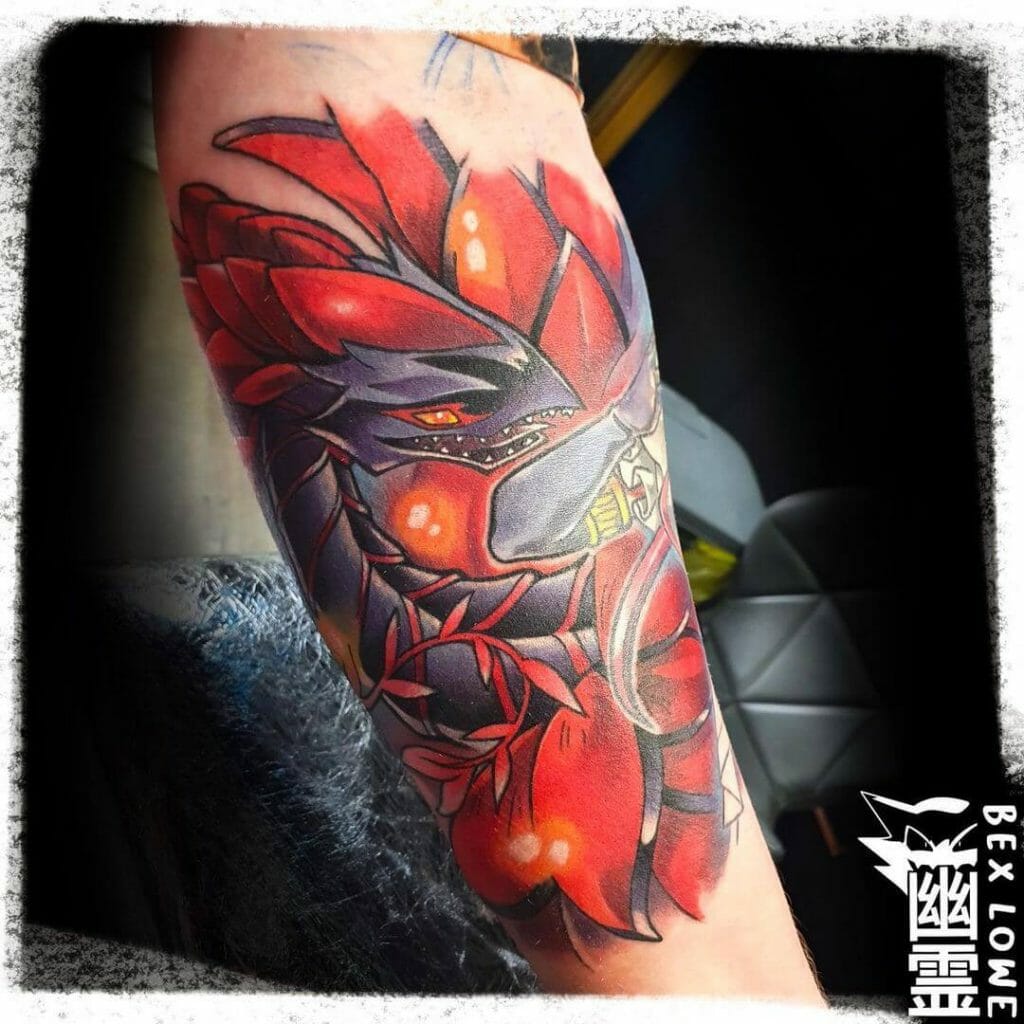 Black Rose Dragon Tattoo
