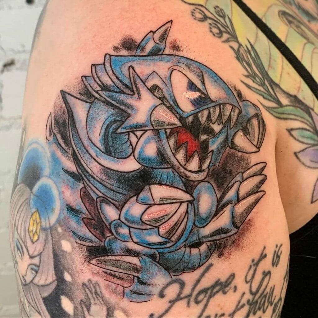 Blue-Eyes White Dragon Tattoo