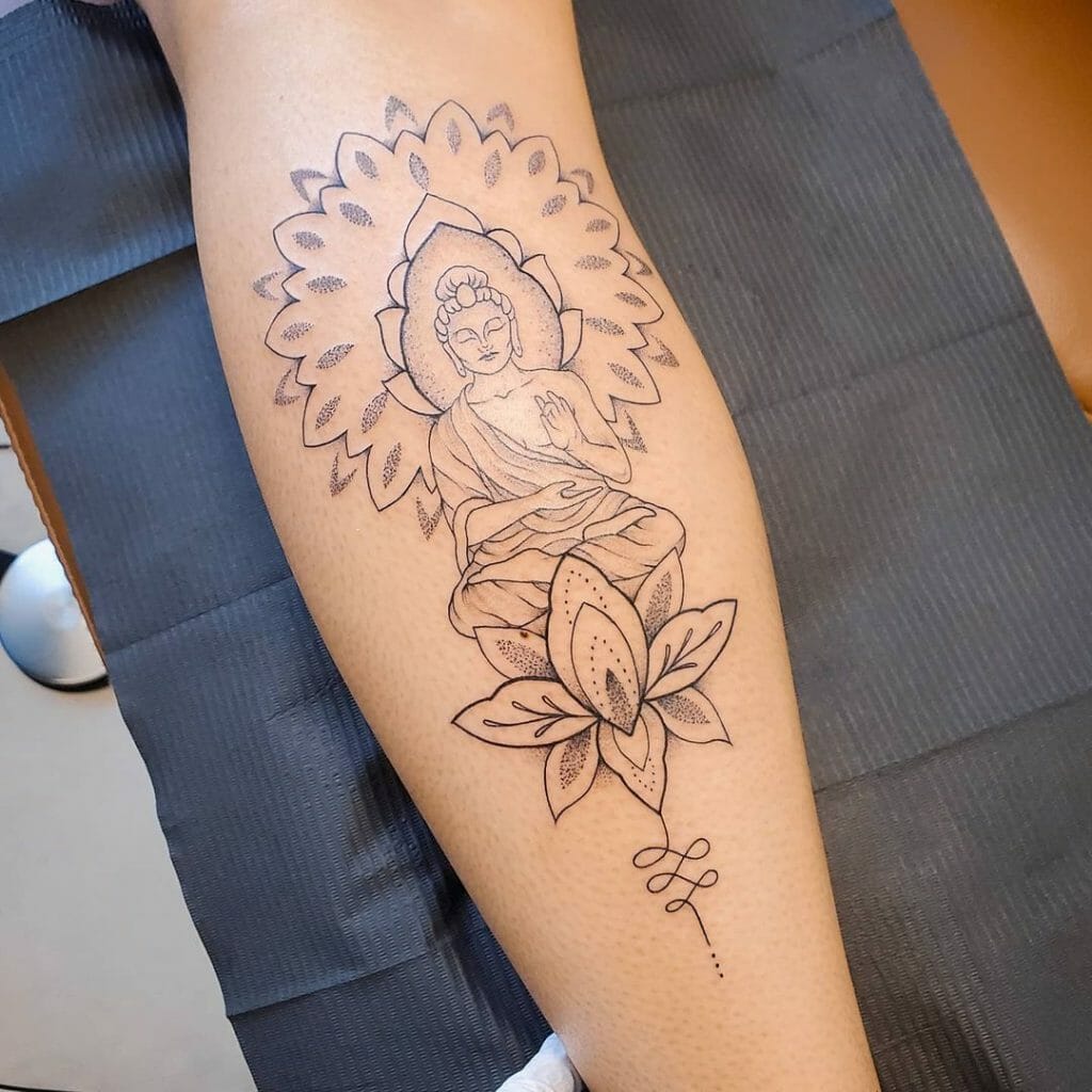 Bodhi Tree Lotus Tattoo