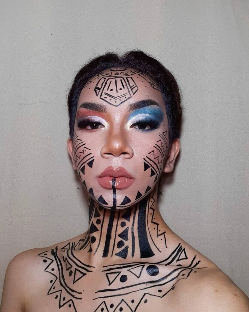 Bold Filipino Face Tattoo