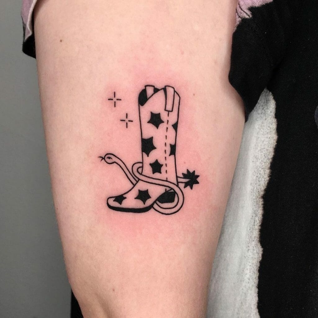 Boot And Snake Tattoo