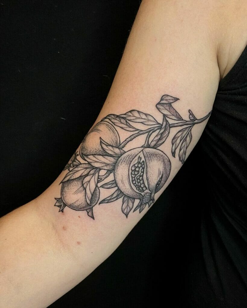 Branched Pomegranate Tattoo