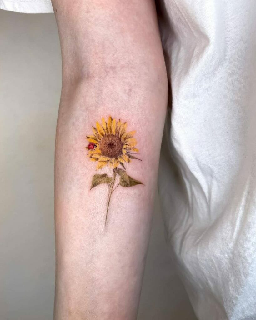Bright Sunflower Tattoo Design