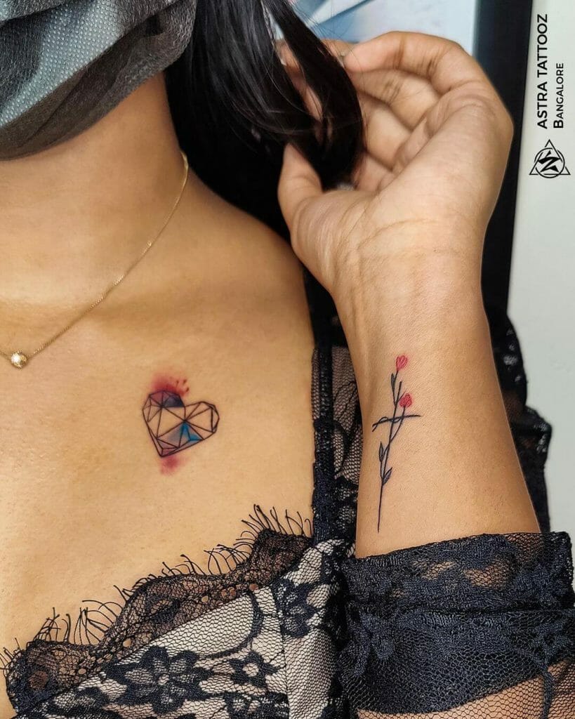 Broken and Bruised Heart Tattoo