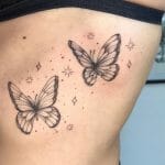 Butterfly And Stars Tattoo