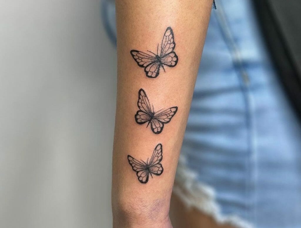 Butterfly On Wrist Tattoos