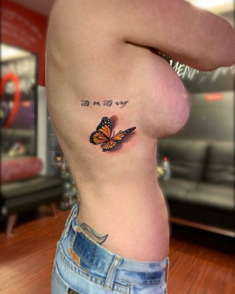 Butterfly Tattoo Side Boob