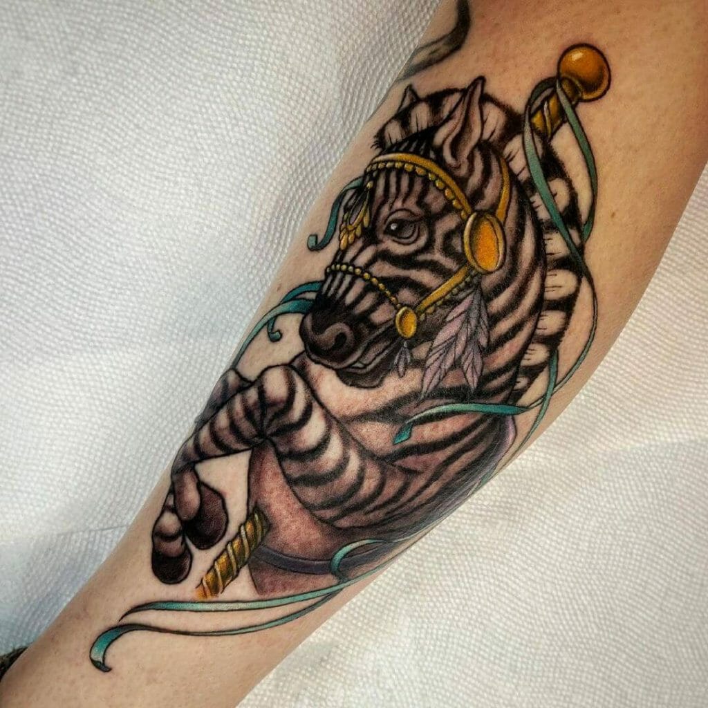 Carousel Zebra Tattoo