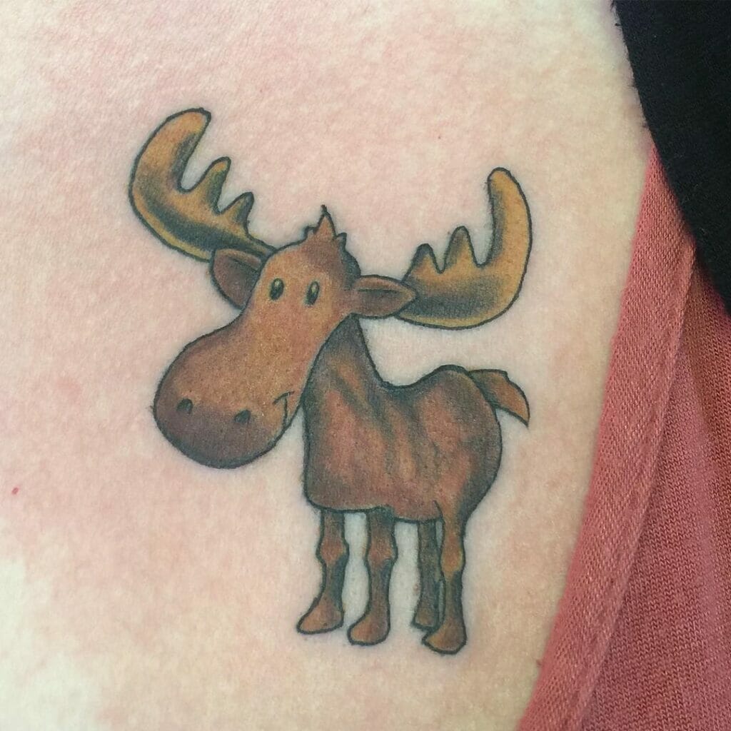 Cartoon Moose Tattoos