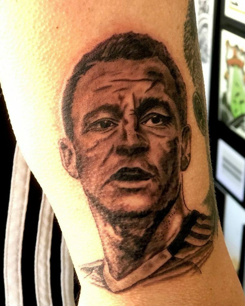 Chelsea FC Soccer Player Portrait Tattoo