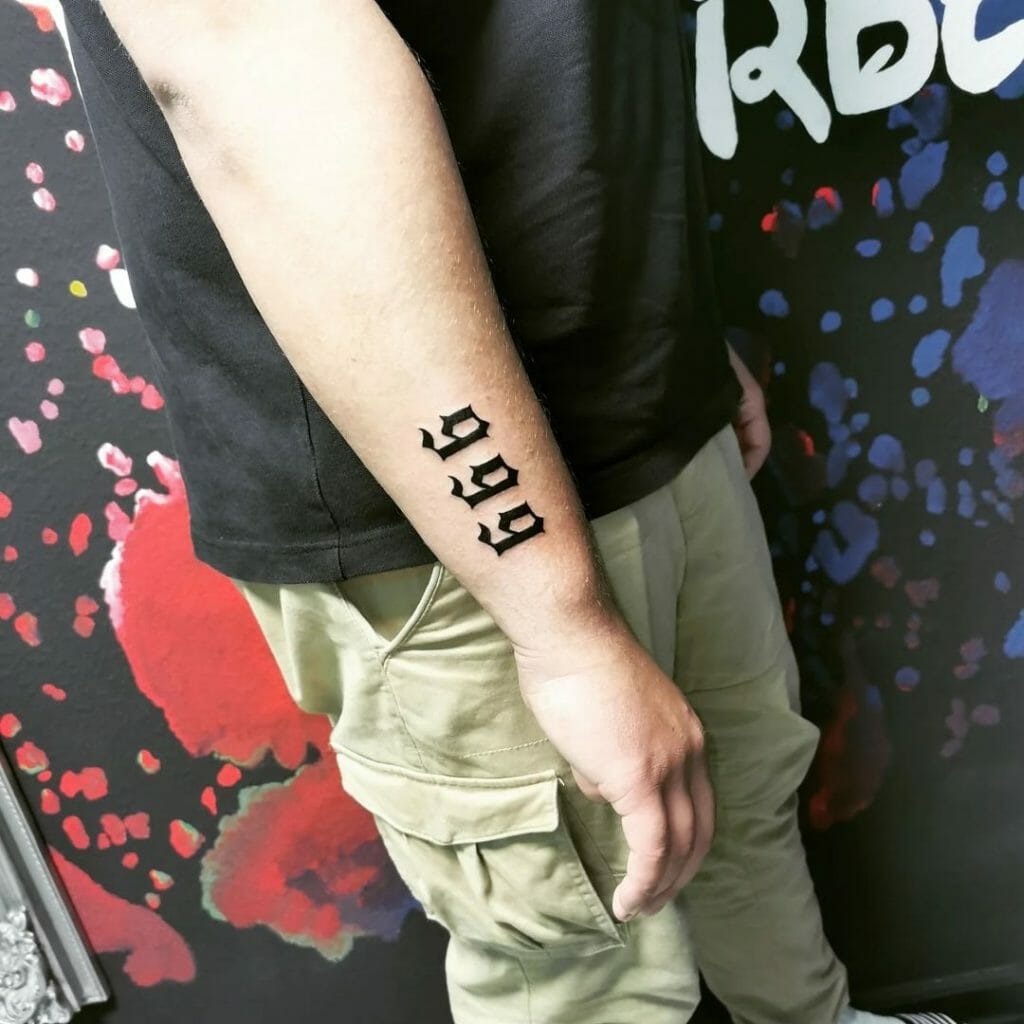 Classic 999 Hand Tattoo