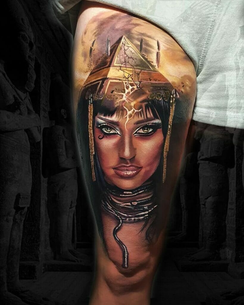 Cleopatra Pyramid Head Tattoo