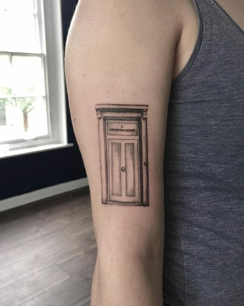 Closed Wooden Door Tattoo