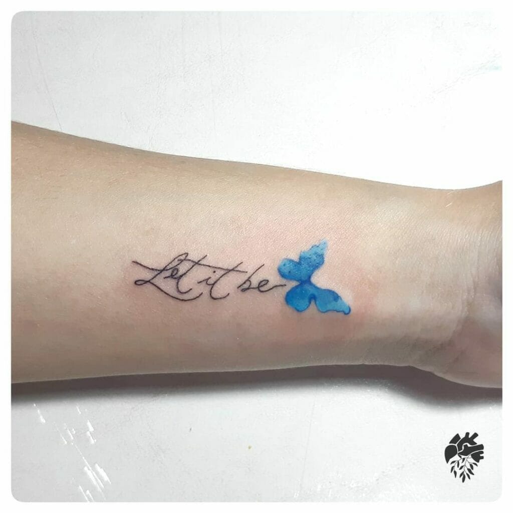 Colorful Origami Let It Be Tattoo
