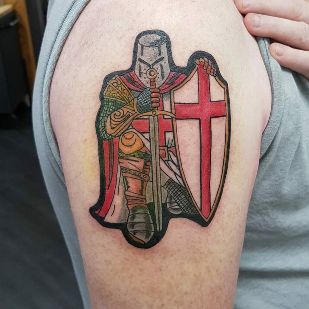 Colourful Knights Templar Tattoos