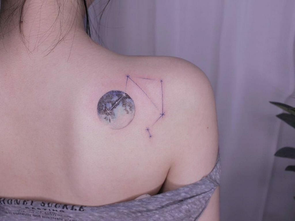 Constellation X Moon Tattoo Designs