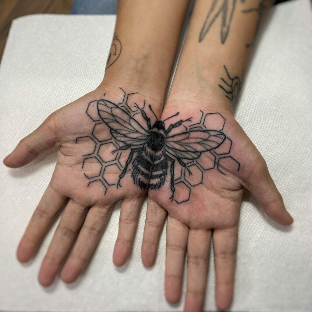 Coordinated Two Palms Tattoo