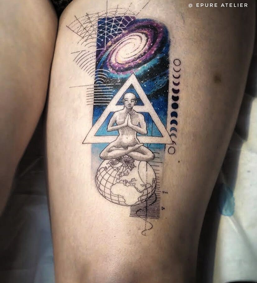 Cosmos-Themed Air Element Tattoo