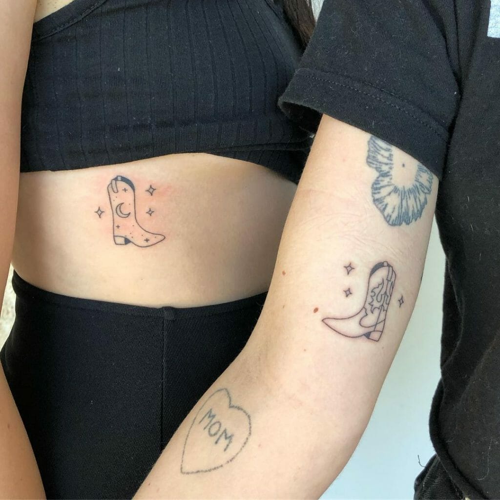 Couple Boot Design Tattoo