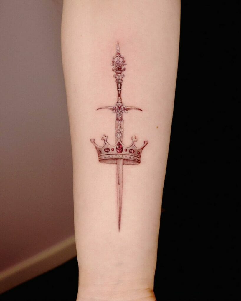 Cross Crown Tattoo