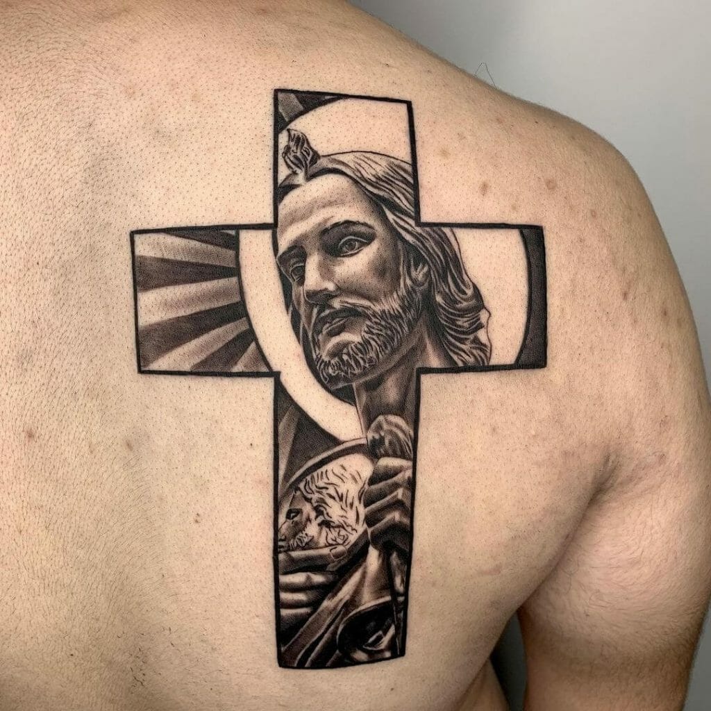 Cross San Judas Tattoo