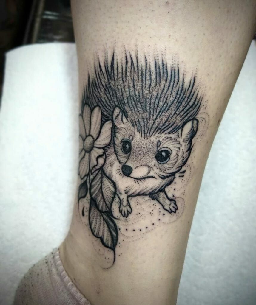 Cute Hedgehog Tattoo