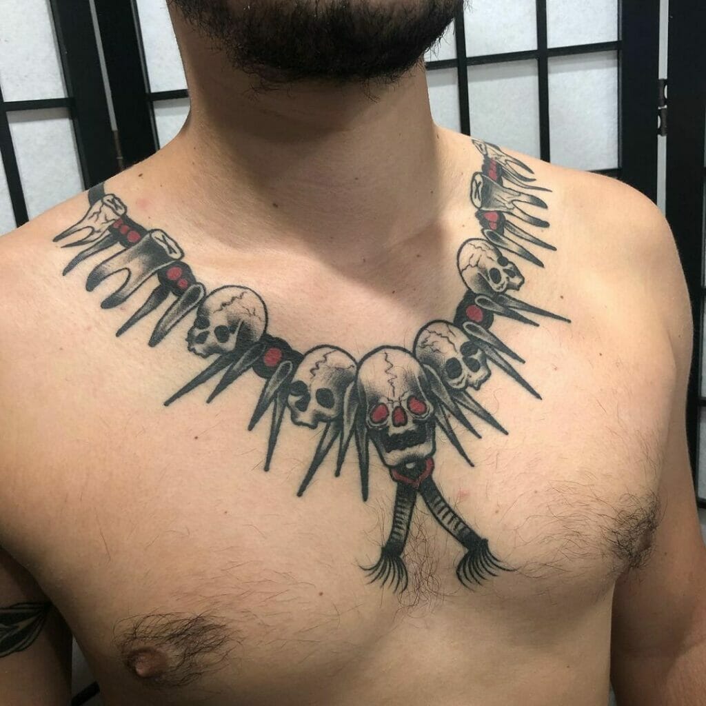 Dark And Edgy Necklace Tattoos