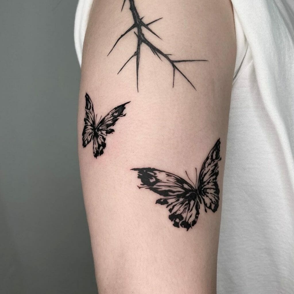 Dark Night Butterfly Tattoo