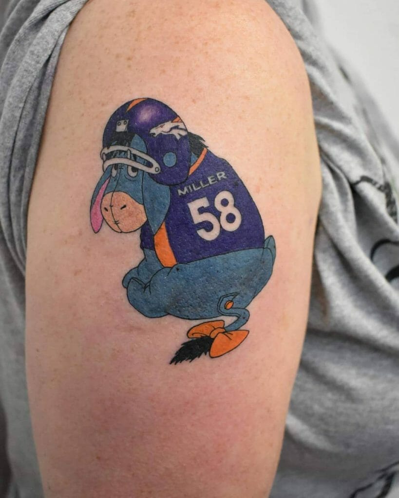 Denver Broncos Eeyore Tattoo