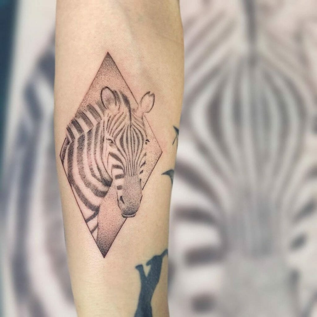Dotwork Zebra Tattoos