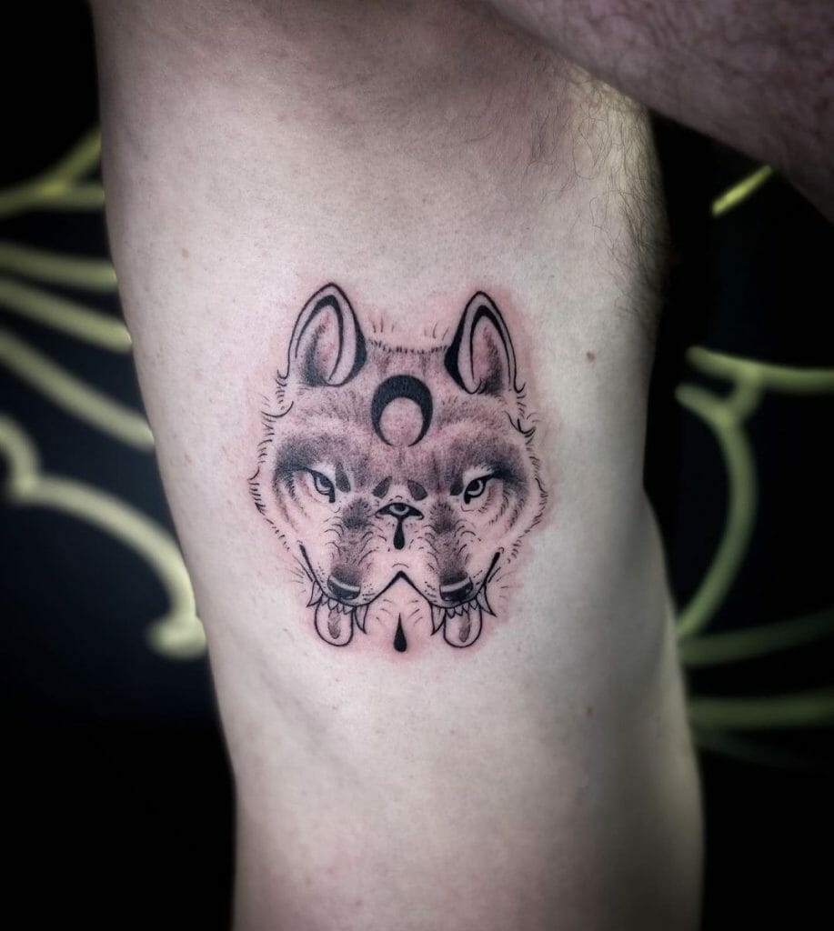 Dual Tribal Wolf Tattoo