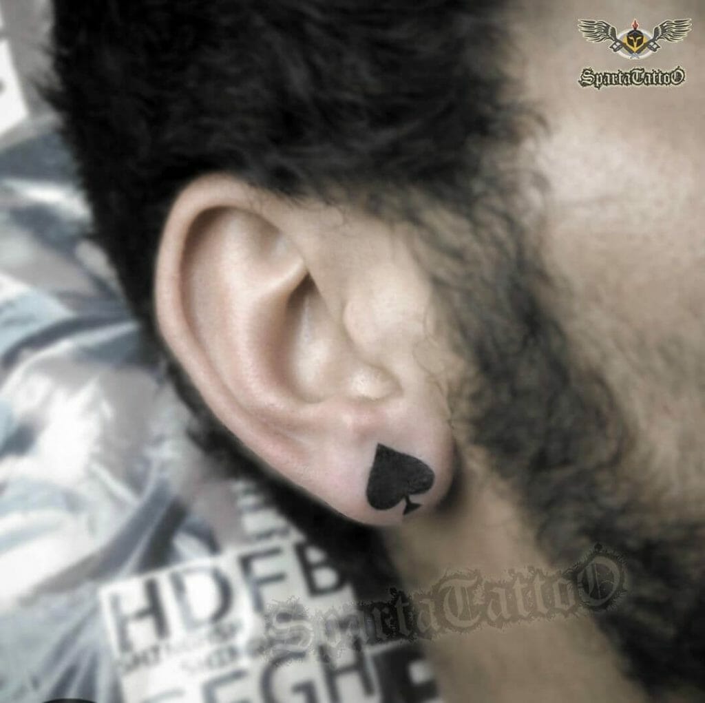 Ear Spades Tattoo
