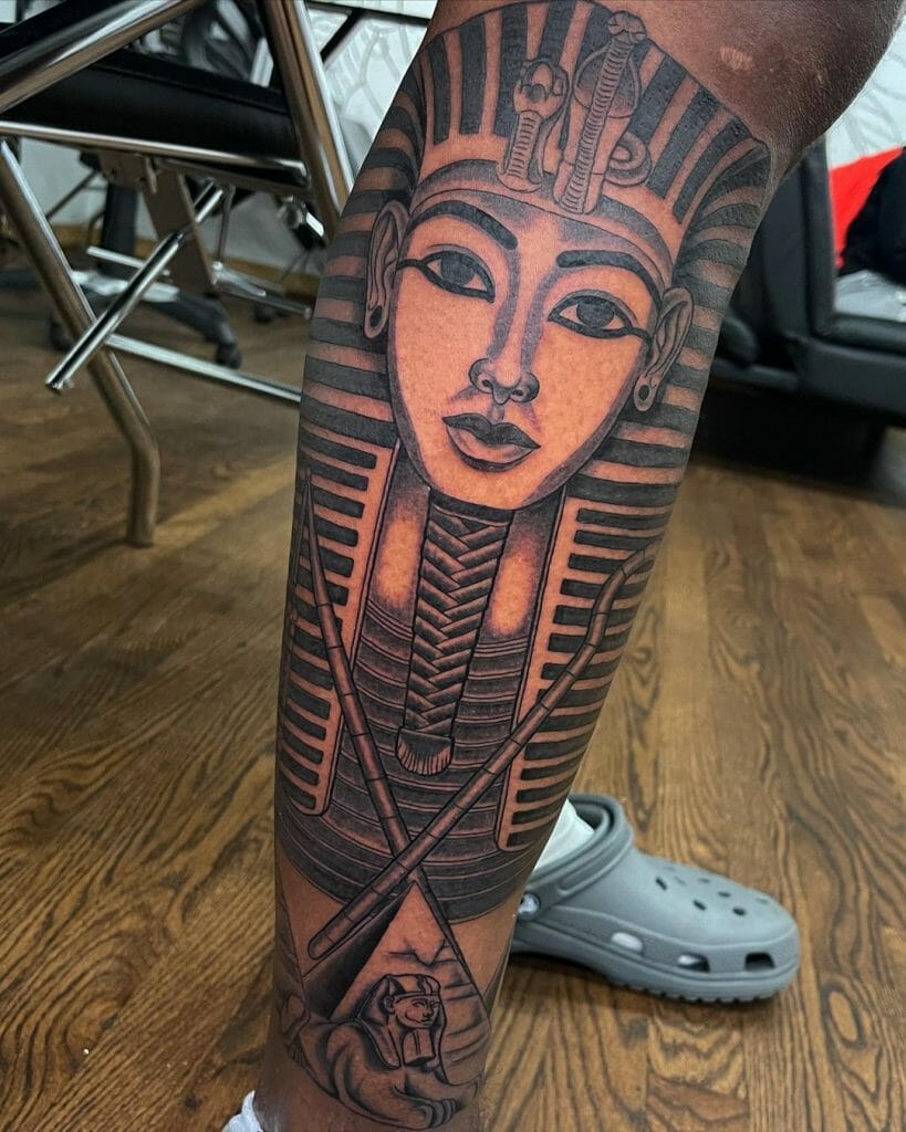 Egypt Themed Tattoo For Darker Skin Tones