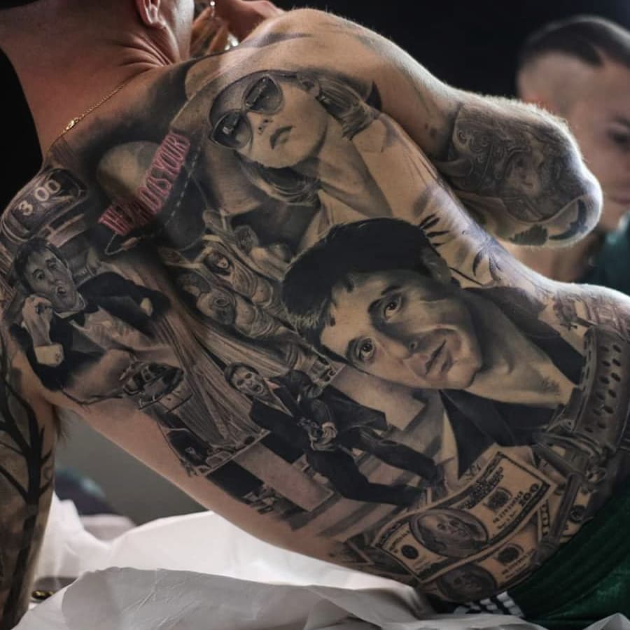 Elaborate 'Scarface' Tattoo Designs For Your Back