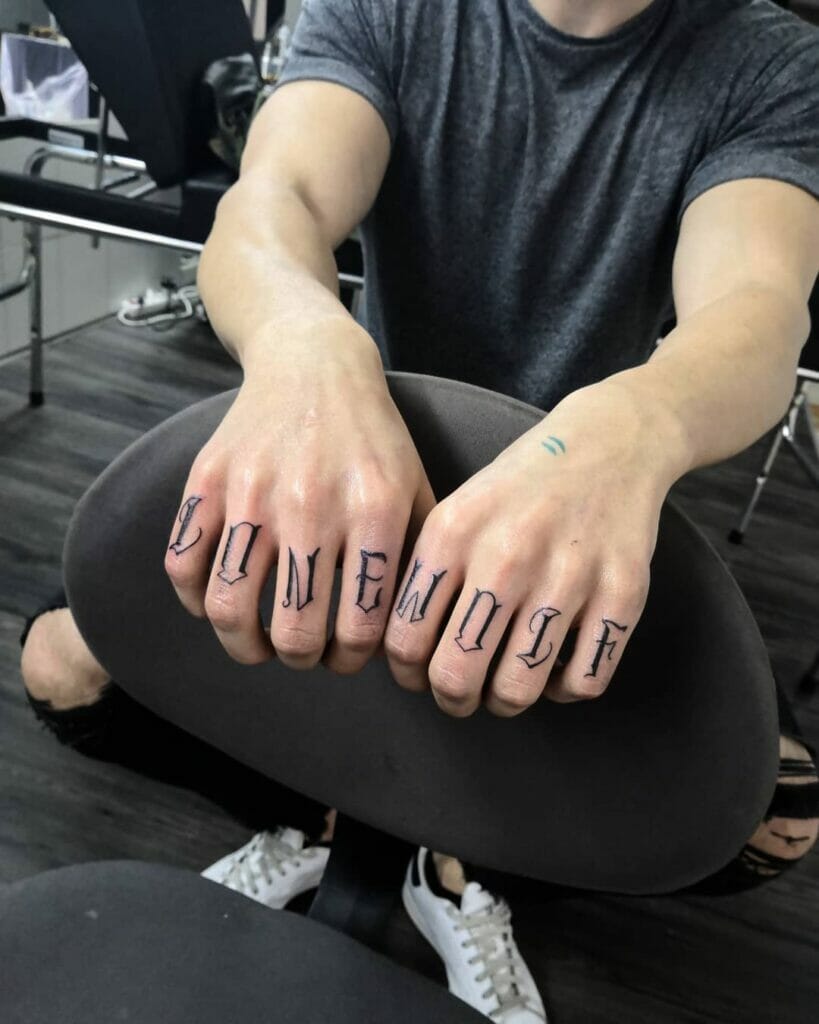 Fine Line Knuckle Tattoo