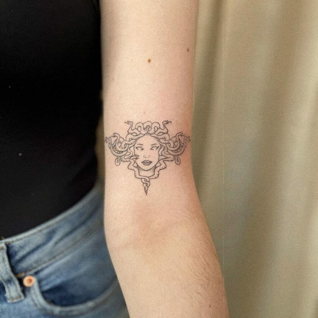 Fineline Small Medusa Tattoo